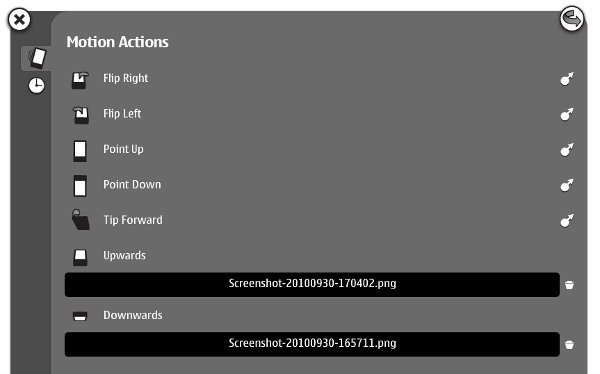 Motion actions in Flowella